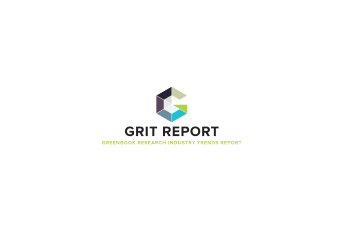 Logo of GRIT Report, featuring a geometric "G" design. Text below reads "Greenbook Research Industry Trends Report" on a white background.