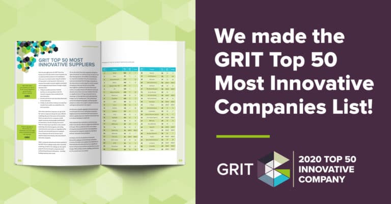 GRIT Top 50 We made the GRIT Top 50 Most Innovative Companies List