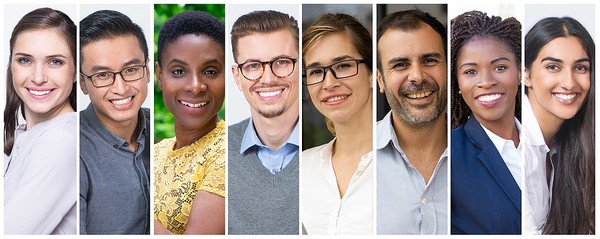 Group of smiling people.