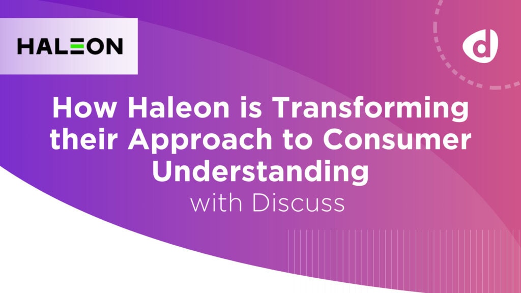 Slide with Haleon and Discuss logos. Text reads: 