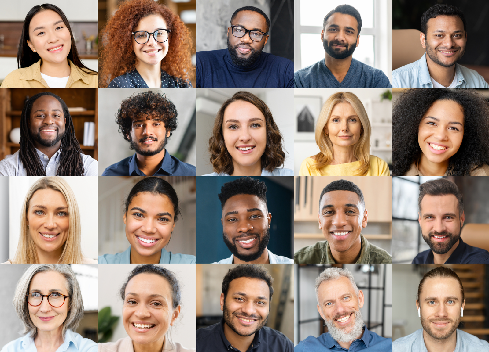 Discuss customer and team headshot collage
